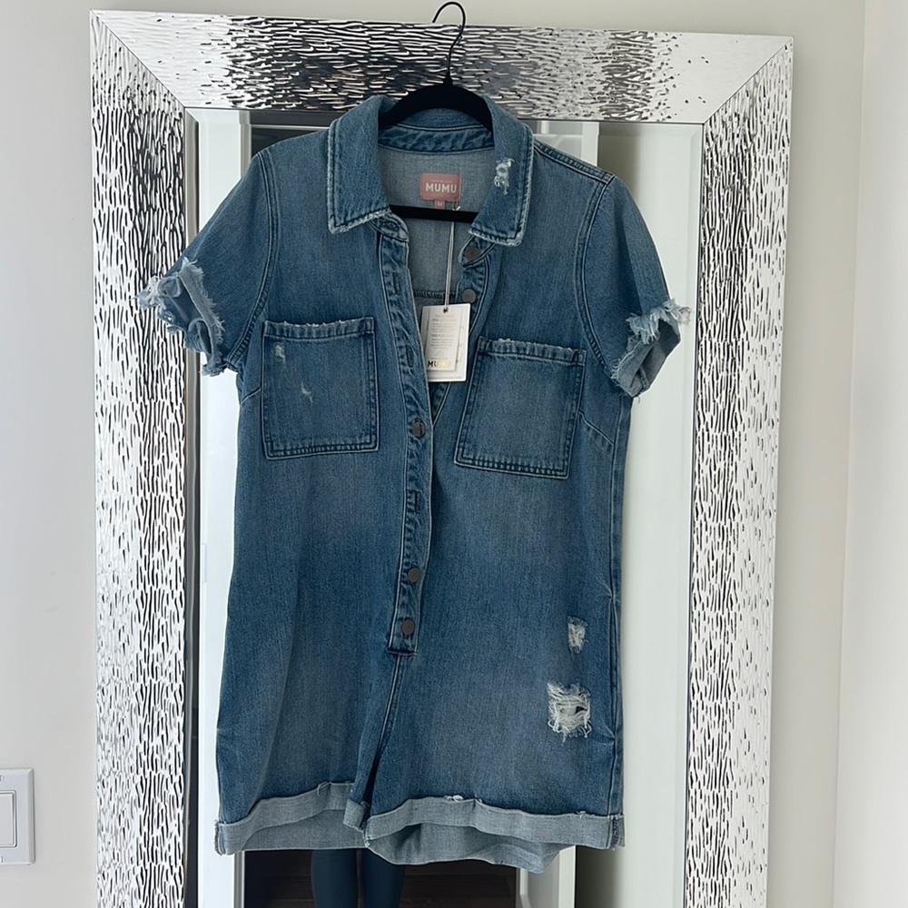 Brand new with tags show me your Mumu denim romper